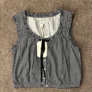 MWT Doen x GAP Gingham cropped top